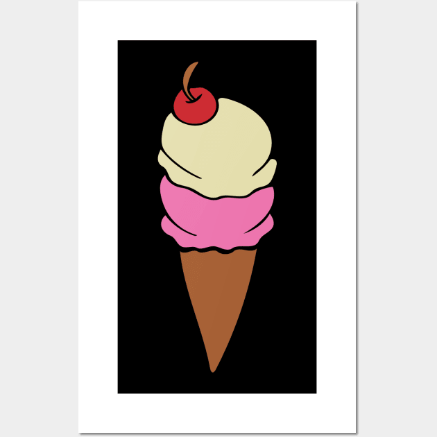 Ice Cream Cone Wall Art by bubbsnugg